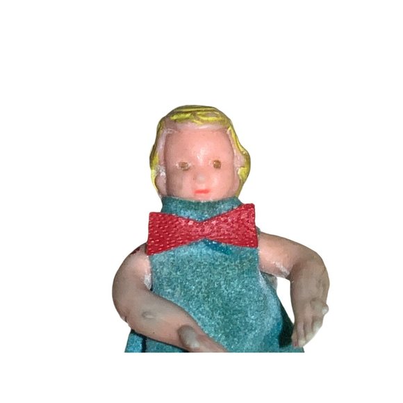 Vintage Miniature Dollhouse Doll Mother Young Lady and Girl Bendable Moveable - Picture 7 of 10